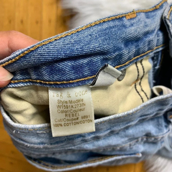 Rag & Bone Distressed Denim Shorts - Picture 8 of 8